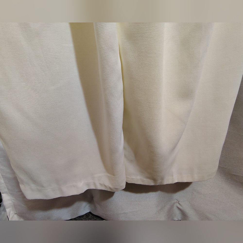 Working Classics Ankle Pants,Women Ivory,Satin Lined, ZipUp,Strght Leg,Pleats,26 - Picture 6 of 7